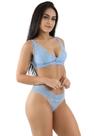 Conjunto Rendado Sol Sem Bojo Azul