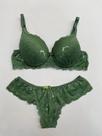 Conjunto rendado verde agave