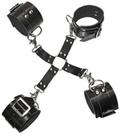 Conjunto Restritor em X AL022 Couro Legítimo