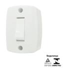 Conjunto Retangular 1 Interruptor Simples 6A Sobrepor Ilumi