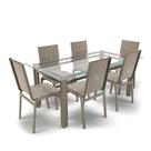 Conjunto Retangular 6 Cadeiras Área Gourmet Alumínio Fendi Conjunto Retangular 6 Cadeiras Área Gourmet Alumínio Fendi
