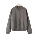 Conjunto Retro Feminino De 2 Peças Jaqueta Bomber Com Zíper E Calças De Cintura Alta De Pernas Conjunto Retro Feminino De 2 Peças Jaqueta Bomber Com Zíper E Calças De Cintura Alta De Pernas