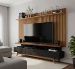 Conjunto Ripado para Sala Thor 1.8 Home Rack e Painel Luxo