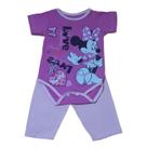 Conjunto Rosa Para Bebê Body Bory Com Estampa Love Minnie + Calça REF S206E Conjunto Rosa Para Bebê Body Bory Com Estampa Love Minnie + Calça REF S206E