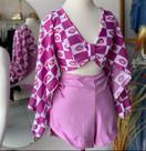 Conjunto rosa tamanho único