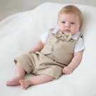 Conjunto Roupa de Batizado Bebê Menino Samuel Kit 4 Peças