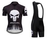 Conjunto Roupa de Ciclismo Bretelle + Camisa com Zíper Full 3 Bolsos