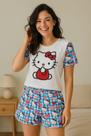 Conjunto Roupa de Dormir Pijama Feminino Blusinha Shorts Baby Dool Desenho Animado Divertido