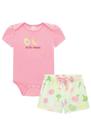 Conjunto Roupa Infantil Body Em Suedine Short em Molecotton Kukiê Fresquinho Moda Verão Kukiê Menina Conjunto Roupa Infantil Body Em Suedine Short em Molecotton Kukiê Fresquinho Moda Verão Kukiê Menina