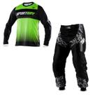 Conjunto Roupa Motocross Trilha Enduro Calça Insane In Black E Camisa Sportbay Oficial 01 Verde