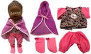 Conjunto Roupinha E Acessório Para Boneca Bebê Little Mommy Mattel Capa Blusa Calça E Meias - Pupee