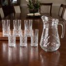 Conjunto Rozana Jarra 1L com Tampa e 6 Copos 250ml de Vidro Conjunto Rozana Jarra 1L com Tampa e 6 Copos 250ml de Vidro