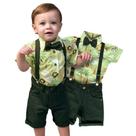 Conjunto Safari Manga Curta Bermuda Bebê Infantil Cores e Tamanhos