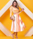 conjunto saia barbie + cropped