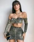 Conjunto saia brilho lurex issa