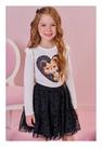 Conjunto Saia com Tule Blusa Longa Infanti