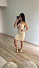 Conjunto Saia Curta/Cropped sem alça Tricot Verão