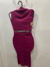 Conjunto saia e blusa cor fúcsia tamanho m