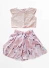 Conjunto saia e blusa, tamanho 04