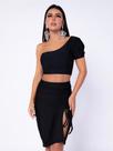 conjunto saia e cropped