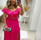 Conjunto saia e cropped feminino