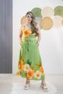 Conjunto Saia e Cropped Floral - Verde Pistache - Flower