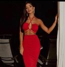 Conjunto saia e top Red