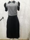 Conjunto saia frizada e blusa manga princesa