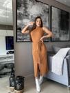 Conjunto Saia Justa Midi Laço na Cintura e Blusa Gola Alta