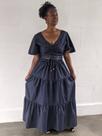 Conjunto saia longa com crooped feminino D &A modasmodas
