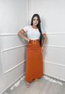 Conjunto Saia Longa Fivela Moda Evangélica Feminina