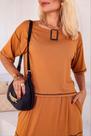 Conjunto saia midi e cropped alongado pesponto