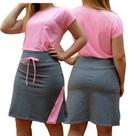 Conjunto Saia Short + Blusa Dryfit Uv50+ Roupa Fitness Evangélica Modesta Academia Ginástica