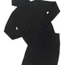 Conjunto Saia short e Blusa Moletinho Outono Inverno Preto
