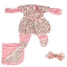 Conjunto Saida Maternidade Neném Menina Rosa Millie 4PÇS Conjunto Saida Maternidade Neném Menina Rosa Millie 4PÇS