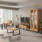 Conjunto Sala de Estar Industrial 4 Peças Dalla Costa MDF