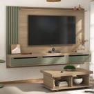Conjunto Sala de Estar Mesa de Apoio Bel e Mesa de Centro Dunas e Painel Presence