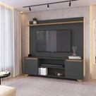 Conjunto Sala de Estar Rack 2 Portas com Painel para Tv até 42 Polegadas 181cmx135cm Benevello