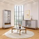 Conjunto Sala de Estar Yamal Off White/Cedro