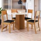 Conjunto Sala de Jantar 1 Mesa 4 Cadeiras Malta