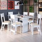 Conjunto Sala de Jantar 1 Mesa 6 Cadeiras Viena