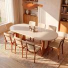 Conjunto Sala de Jantar 1 Mesa Oval Tali 210cm 8 Cadeiras Miriti CabeCasa MadeiraOriginals Conjunto Sala de Jantar 1 Mesa Oval Tali 210cm 8 Cadeiras Miriti CabeCasa MadeiraOriginals