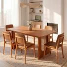 Conjunto Sala de Jantar 1 Mesa Retangular Tali 180cm 6 Cadeiras Miriti CabeCasa MadeiraOriginals Conjunto Sala de Jantar 1 Mesa Retangular Tali 180cm 6 Cadeiras Miriti CabeCasa MadeiraOriginals