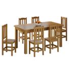 Conjunto Sala de Jantar 160x88 Com 6 Cadeiras Diamante - NEMARGI