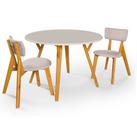 Conjunto Sala de Jantar 2 Cadeira Mesa Redonda 90cm