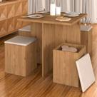 Conjunto Sala De Jantar 4 Banquetas Berlim Cinamomo