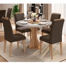 Conjunto Sala De Jantar 4 Cadeiras C/vidro York Cinamomo