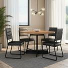 Conjunto Sala de Jantar 4 Cadeiras Charlotte Carraro Nogal Preto Conjunto Sala de Jantar 4 Cadeiras Charlotte Carraro Nogal Preto