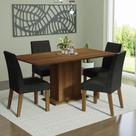 Conjunto Sala De Jantar 4 Cadeiras Keila Madesa Rustic