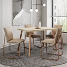 Conjunto Sala de Jantar 4 Cadeiras Monte Carlo Carraro Petra e Rose Conjunto Sala de Jantar 4 Cadeiras Monte Carlo Carraro Petra e Rose